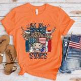 Women's Independence Day T Shirt round Neck Short Sleeve T-shirt Women's Top