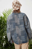 Unisex Jacket Autumn Plaid Denim Jacket Women's Clothing