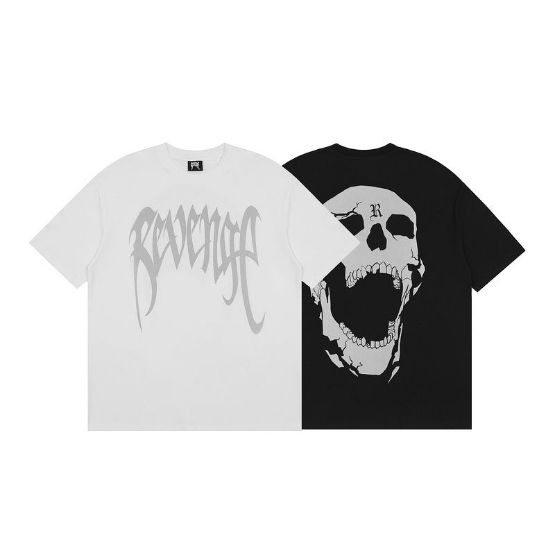 Chief Keef T Shirt Skull Reflective Print Hip Hop T-Shirt