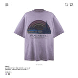 American vintage street T-shirt men's and women's loose washed half-sleeved top
