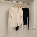 Women's Long Sleeve Shirt V-neck Sweater Long Sleeve Top Women's Design Sense