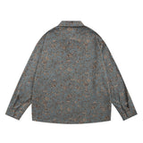 Men Long Sleeved T Shirt Men's Loose Casual Retro Spring and Autumn Lapel Long Sleeve Shirt