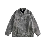 Unisex Jacket Fall Velvet Flower Retro Leather Coat Women's Clothing
