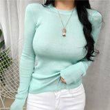 Women's Long Sleeve Shirt Sweater Bottoming Shirt Top