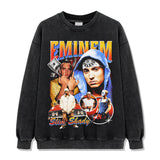 Detroit Eminem T Shirt Vintage Loose Heavy Crew Neck T Shirt