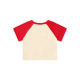 Women T-shirt Patchwork Short-Sleeved T-shirt Girls' Tops Casual Summer