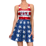 National Flag Day Dress Summer Sleeveless Vest Printed Dress