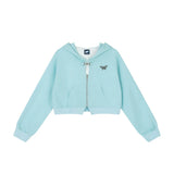 Women Hoodie Cropped Hoodie Casual Women Autumn Long Sleeve Hood Coat