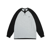 Unisex Hoodie Raglan Sleeve round Neck Men's and Women's Tops Baggy Coat