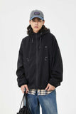 Unisex Jacket Autumn Hooded Colorful Ropes Jacket Women's Clothing