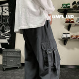 Men Sweatpants Functional Overalls Men's Autumn Loose Wide-Leg Casual Pants