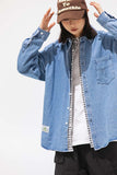 Unisex Jacket Autumn Embroidery Decorative Denim Shirt Women's Clothing