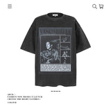 American vintage street T-shirt cotton men loose summer