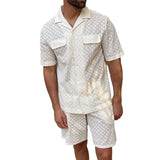 Men Co-Ords Summer Casual Short Sleeve Shirt Shorts Men's Suit