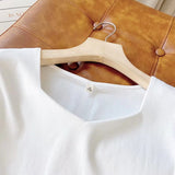 Women T-Shirt Slim Fit Summer Short Sleeve Bottoming Shirt Top