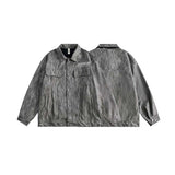 Unisex Jacket Fall Velvet Flower Retro Leather Coat Women's Clothing