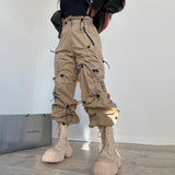 Women Cargo Pants Overalls Women's Autumn Loose Wide-Leg Pants