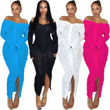 Women Dresses Hip Skirt Design Long Sleeve Dress