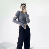 Women's T-Shirt Spring and Autumn Sports Top Short Women's T-shirt