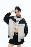 Unisex Jacket Autumn Stitching Stand Collar Coat Women's Clothing