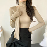 Women Long Sleeve Shirt Female Purple White