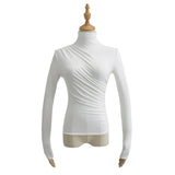Women T-Shirt Bottoming Shirt T-shirt Slim Long Sleeve Top Women