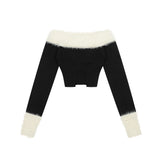 Women Sweater Short Sweater for Girls Spring Autumn Knitwear