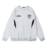 Men Hoodie round Neck Racing Suit Sports Loose Long Sleeve Top Autumn and Winter