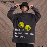 Men Long Sleeve Shirt Crew Neck Pullover Sweatshirt Men's and Women's Printed T-shirt Loose Long Sleeve Top