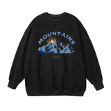 Men Hoodie Crew Neck Sweater Men Harajuku Style Loose Casual Print