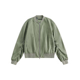 Unisex Jacket Fall Pleating Bomber Jacket Women