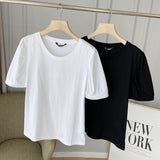 Women's T-Shirt Summer Short-Sleeved T-shirt Women's Loose round Neck