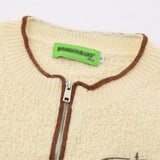 Women Sweater Short Knitted Cardigan Crew Neck Casual Spring and Autumn Girls