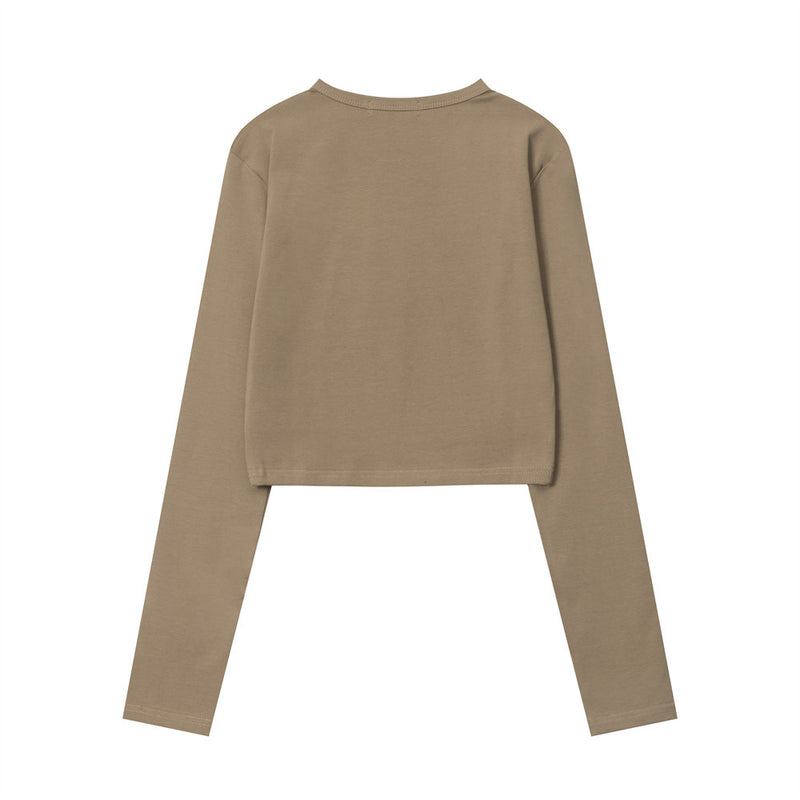 Women Long Sleeve T-Shirt Printed Short-Sleeved T-shirt Women's Slim Autumn