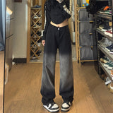 Palazzo Pants Jeans Women's Autumn Washed Ruan Handsome Hiphop Straight Loose