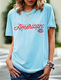 Women's Independence Day T Shirt Printed Short-Sleeved T-shirt