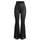 Women Pants Casual Mesh See-through Trousers for Women