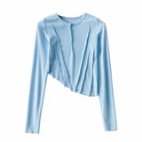 Women's T-Shirt Spring round Neck Bottoming Shirt Women's Long-Sleeved Top