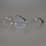CHH Chrome Hearts Glasses Japanese Sven Versatile Handmade Frameless Retro Pure Titanium Square Glasses Frame