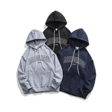 Unisex Hoodie University Style Embroidered Hoodie Loose Casual Top
