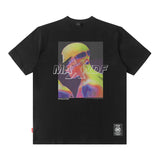 Men's T Shirt Printed Short-Sleeved T-shirt Men's and Women's American Retro Loose