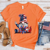 Women Independence Day T Shirt Crew Neck Short Sleeve T-shirt Top