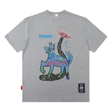 Men T Shirt T-shirt Men's and Women's National Fashion Brand Loose Short Sleeve Couple