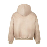 Unisex Down Jacket Winter Plush Collar Hooded Padded Jacket