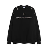Men Hoodie Sweater Men's Autumn Loose Casual Letter Crew Neck
