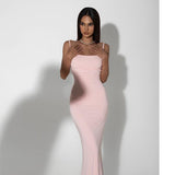 Women Dresses Casual Beauty Back Sling Dress Midi Dress