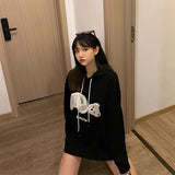 Palm Angle Hoodie Palm Angels Black and White Embroidered Hoodie Men and Women