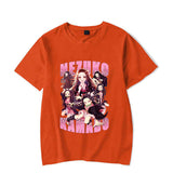 Cute Kamado Nezuko Print Short Sleeve T Shirts Women