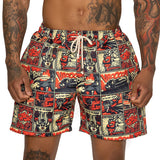 Men Shorts Summer Men's Shorts Casual Printed Beach Pants