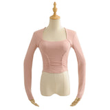 Women T-Shirt Long-Sleeved T-shirt Women's Autumn Slimming Top